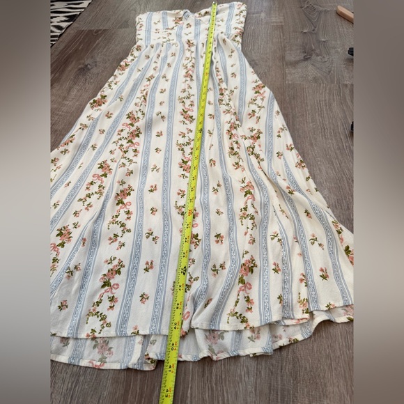 Reformation White and Blue Strapless Sundress - Picture 10 of 11